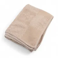 グッチ GGビー ハチ ブランケット ウール×シルク×カシミヤ ブラウン