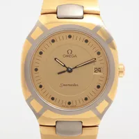 オメガ シーマスターポラリス SS×YG SS×YG QZ シャンパン文字盤