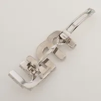 ミュウミュウ ロゴ バレッタ GP×ラインストーン シルバー A4078467