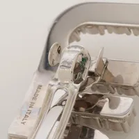 ミュウミュウ ロゴ バレッタ GP×ラインストーン シルバー A4078467