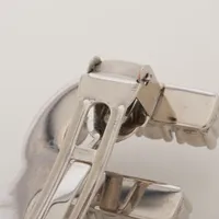 ミュウミュウ ロゴ バレッタ GP×ラインストーン シルバー A4078467