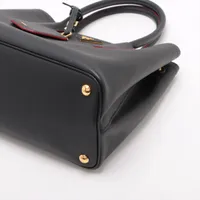 サフィアーノ プラダ サフィアーノキュイール レザー 2WAYハンドバッグ ブラック