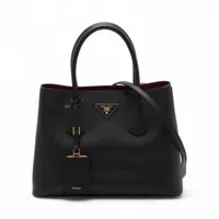 プラダ サフィアーノキュイール レザー 2WAYハンドバッグ ブラック