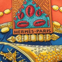 エルメス カレ90 Chemins de Corail 珊瑚の小道 スカーフ シルク