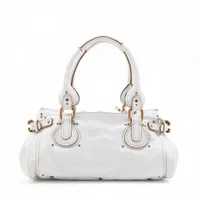 クロエ パディントン レザー ハンドバッグ ホワイト A4078839｜中古