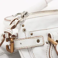 クロエ パディントン レザー ハンドバッグ ホワイト A4078839｜中古