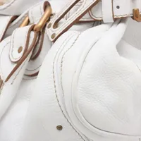 クロエ パディントン レザー ハンドバッグ ホワイト A4078839｜中古