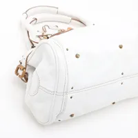 クロエ パディントン レザー ハンドバッグ ホワイト A4078839｜中古