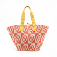 エルメス シルキーポップエコバッグ シルクxレザー グリーン シルバー