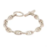 エルメス シェーヌダンクルPM ブレスレット 18コマ 925 36.9g シルバー