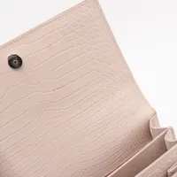 サンローランパリ サンセット クロコ型押し チェーンショルダーバッグ