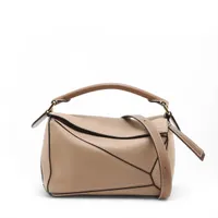 ロエベ ゲートトップハンドル ミニ レザー 2WAYハンドバッグ ブラウン