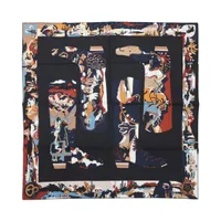 エルメス アニマル バンダナ フルール ペルレ スカーフ シルク