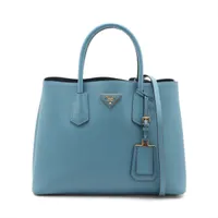 プラダ レザー トートバッグ ブルー A2799057｜中古ブランド品