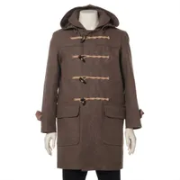 エブール ウール×キュプラ ダッフルコート 36 レディース ブルー