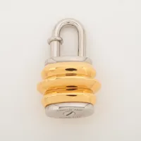 エルメス カデナ ランタン 1991 チャーム GP ゴールド×シルバー