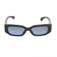 シャネル 5544-A ココマーク サングラス GP×プラスチック ネイビー