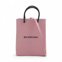 バレンシアガ ショッピングトートXXS レザー 2WAYハンドバッグ ピンクx