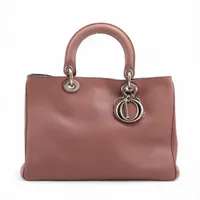 クリスチャンディオール ディオリッシモ レザー ハンドバッグ ピンク