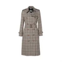 バーバリー ウール ロングコート IT38 レディース ネイビー 8006157