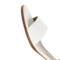 エルメス マネージュ レザー サンダル 36 1/2 レディース ホワイト