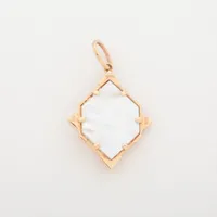 アガット パール シェル ダイヤ チャーム K10(YG) 1.2g 0.02 A4081128