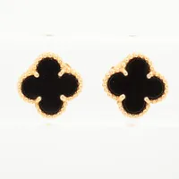 ヴァンクリーフ&アーペル スウィートアルハンブラ オニキス ピアス 750