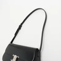 セリーヌ トリオンフ ミディアム ローラ レザー ショルダーバッグ