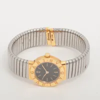 ブルガリ トゥボガス BB232T YG SS QZ 黒文字盤 A4081465｜中古