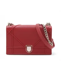 クリスチャンディオール ディオラマ レザー チェーンショルダーバッグ