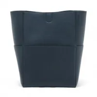 セリーヌ サングルバケット ミディアム ショルダーバッグ レザー ネイビー セリーヌ サングルバケット レザー ショルダーバッグ ネイビー