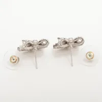 シャネル ココマーク リボン B25V ピアス(両耳用) メタル×ライン