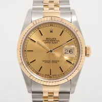 ロレックス デイトジャスト36 16233 SS×YG SS×YG AT シャンパン文字盤
