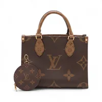 ヴィトン モノグラム ジャイアント リバース オンザゴー PM M46373 ブラウン RFID反応あり