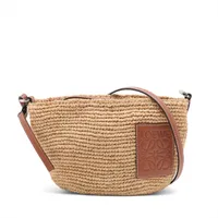 ロエベ ビーハイブ バスケットバッグ ラフィア×レザー カゴバッグ