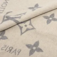 ヴィトン エシャルプレイキャビック マフラー カシミヤ グレー