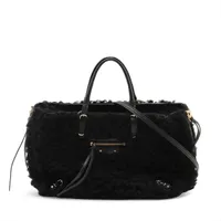 バレンシアガ ザ・ペーパーミニ ボアxレザー 2WAYハンドバッグ