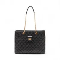 シャネル 2.55 ヴィンテージカーフ チェーントートバッグ ブラック ゴールド金具 30番台