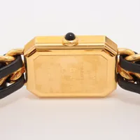 シャネル プルミエールL GP GP×革 QZ 黒文字盤 YF037937｜中古ブランド