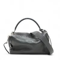 フェンディ セレリアレイ レザー 2WAYハンドバッグ グレー 8BL137