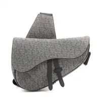 ディオール キャンバス×レザー オブリーク サドルソフト ボディバッグ ディオール オブリーク サドルバッグ キャンバスxレザー ボディバッグ