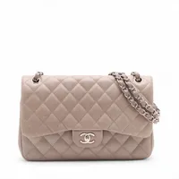 シャネル デカマトラッセ30 ラムスキン ベージュ シルバー金具 ダブルフラップ ダブルチェーンショルダーバッグ ココマーク 中古 送料無料 楽天市場】[返品OK] シャネル デカマトラッセ30 ラムスキン ベージュ