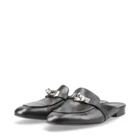 エルメス オズ レザー ミュール 37.5 レディース ブラック ケリー金具