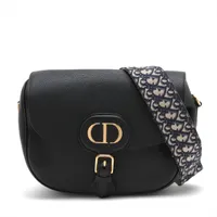 クリスチャンディオール ボビー レザー ショルダーバッグ ブラック