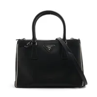 【極美品】プラダ サフィアーノ ガレリア 2WAYハンドバッグ レザー ブラック プラダ サフィアーノ ガレリア レザー 2WAYハンドバッグ ピンク