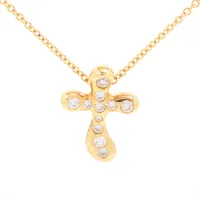 ほ*マ様 TIFFANY&CO. チェーン クロス ハート ネックレス アメジス