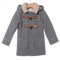 エブール ウール×キュプラ ダッフルコート 36 レディース ブルー