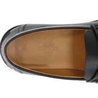 Hermès ブラウンレザー ローファー　38 美品❣️ Hermès ブラウンレザー ローファー 38 美品❣️ スタッズが上品