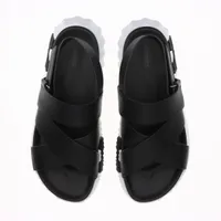 エルメス エレクトリック レザー サンダル 44 メンズ ブラック