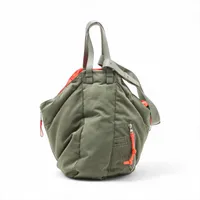 ロエベ ハンドバック ロエベ ハンモック ナイロンxレザー 2WAYハンドバッグ カーキ